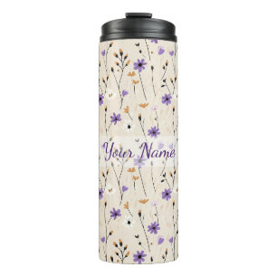 Termo Flores Silvestres Boho Floral Personalizado