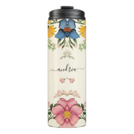 Termo Flores silvestres de época, nombre de guión negro