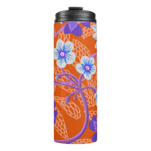 Termo Flores silvestres florecientes decorativas. Bac fl