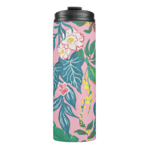 Termo Flores tropicales abstractas, patrón de pintura gu