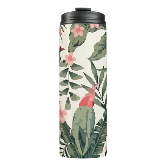 Termo Flores tropicales de aves frangipanas (Anverso)