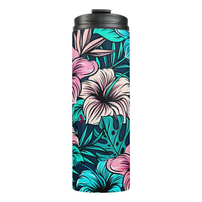 Termo Flores tropicales de época y hojas el arte | (Anverso)