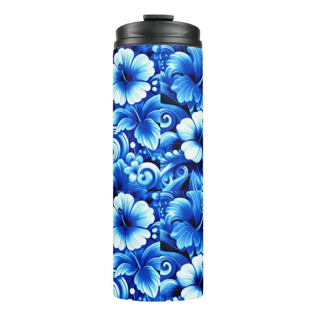 Termo Flores tropicales hawaianas Hibiscus Cobalt Blue (Anverso)