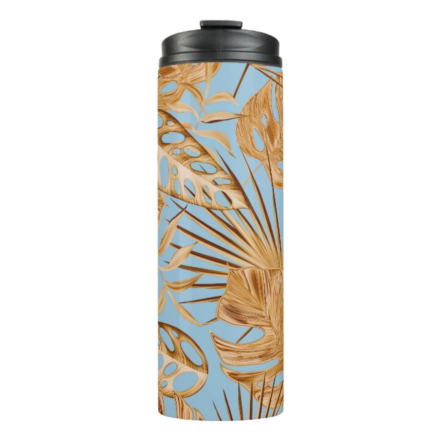 Termo Flores tropicales vibrantes: coloridas sin mar. (Anverso)