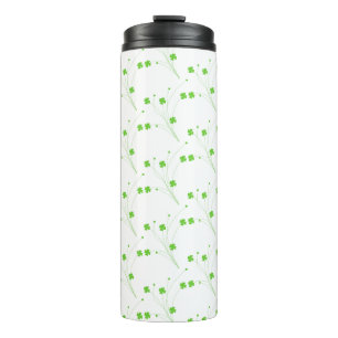 Termo Flores verdes de primavera brillante, impresión fl