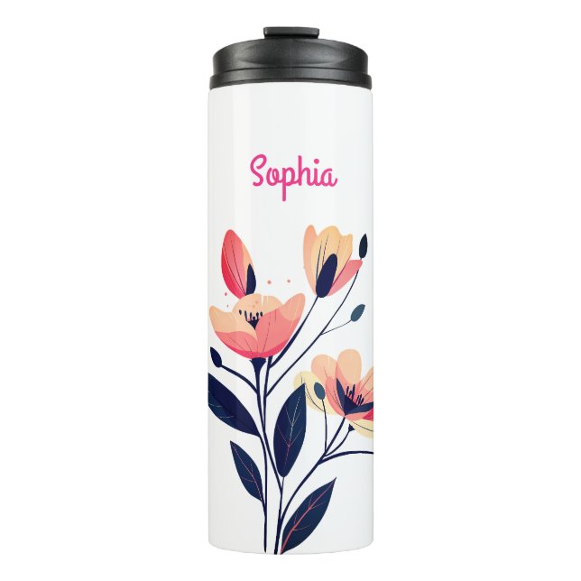 Termo Flores y nombre en blanco (Anverso)