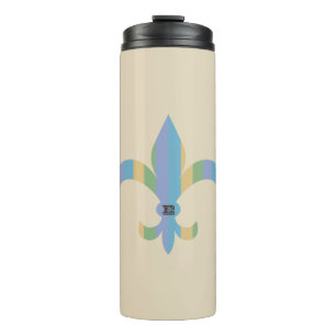Termo Floris de lis monogramada a rayas