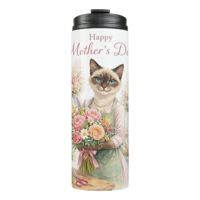 Termo Florista Gato del Día de la Madre (Anverso)