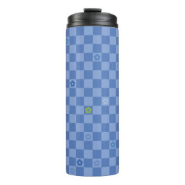 Termo Flower Checkered Pattern No. 01 - Light Blue