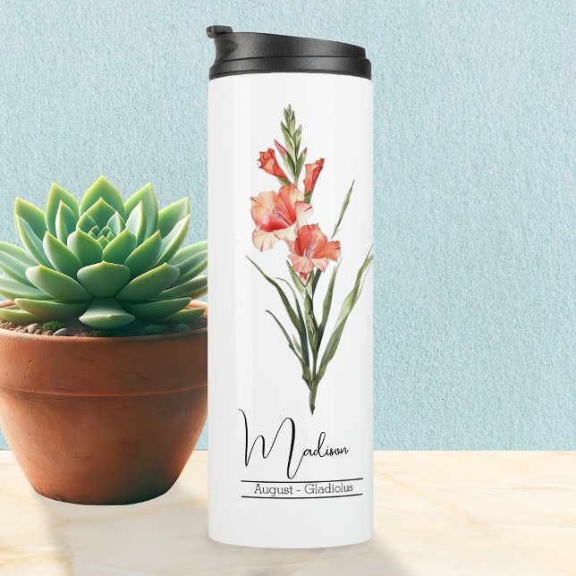 Termo Flower Month Nacimiento August Gladiolus (Subido por el creador)