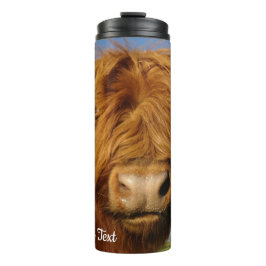 Termo Fluffy Scottish Highland Cow - Blue Sky