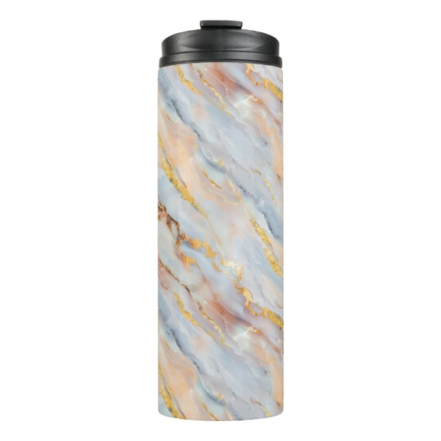 Termo Fluid Marble in Tones of Gray, Peach and Gold  (Anverso)