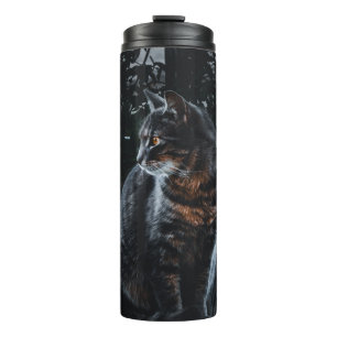 TERMO FOCO SELECTIVO DEL GATO DE TABBY DE PLATA
