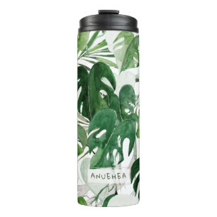 Termo Foliage tropical de color de agua de PixDezines