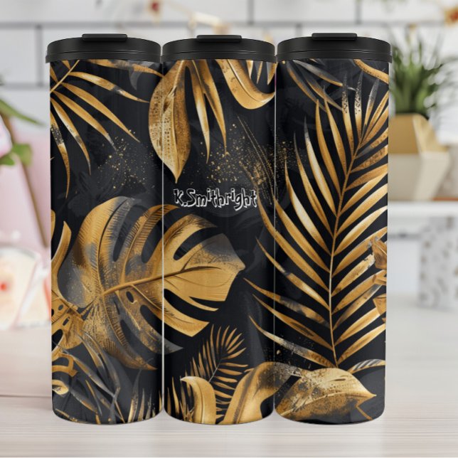 Termo Foliage Tropical Negro y Oro (Subido por el creador)