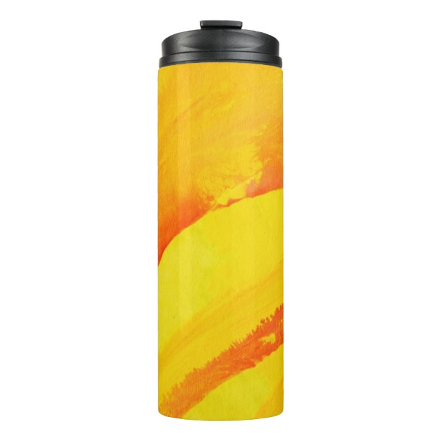 Termo fondo amarillo. acuarela en el papel (Anverso)