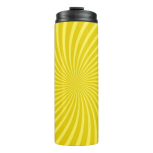 Termo Fondo amarillo de arte pop, iluminación de rayos c