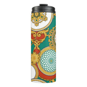 Termo Fondo árabe elegante dorado
