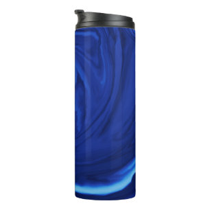 Termo Fondo azul cobalto texturizado a mano