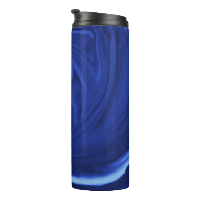 Termo Fondo azul cobalto texturizado a mano (Rotado hacia la derecha)