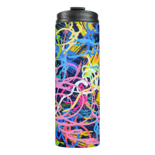 Termo Fondo Bella Artes. Patrón sin soldadura con gruñid