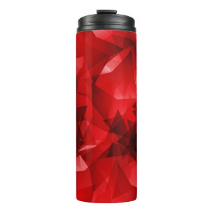 Termo Fondo de cristal geométrico abstracto rojo