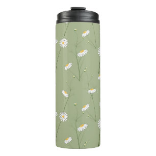 Termo Fondo de estampado floral sin soldadura con cosmos
