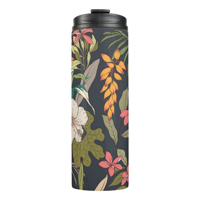Termo Fondo de flores tropicales sin foco (Anverso)
