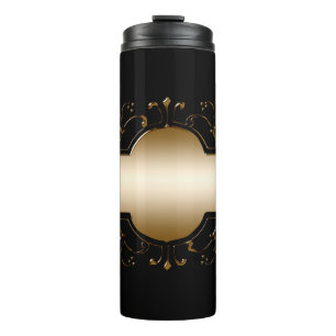 Termo Fondo de imagen dorado negro