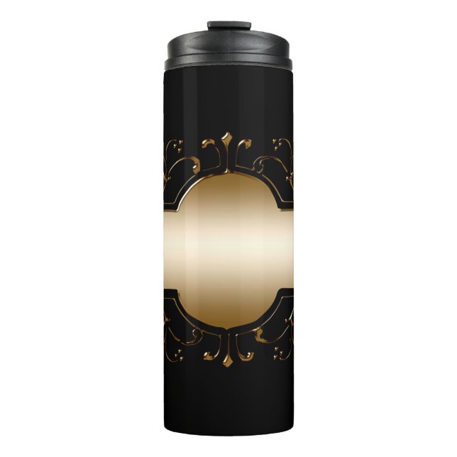 Termo Fondo de imagen dorado negro (Anverso)
