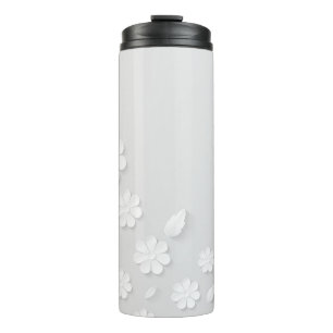 Termo Fondo de la flor del papel blanco