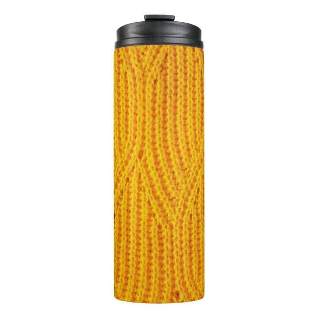 Termo Fondo de materia textil de punto amarillo (Anverso)