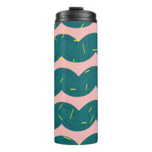 Termo fondo de patrón de cactus lindo ondulado