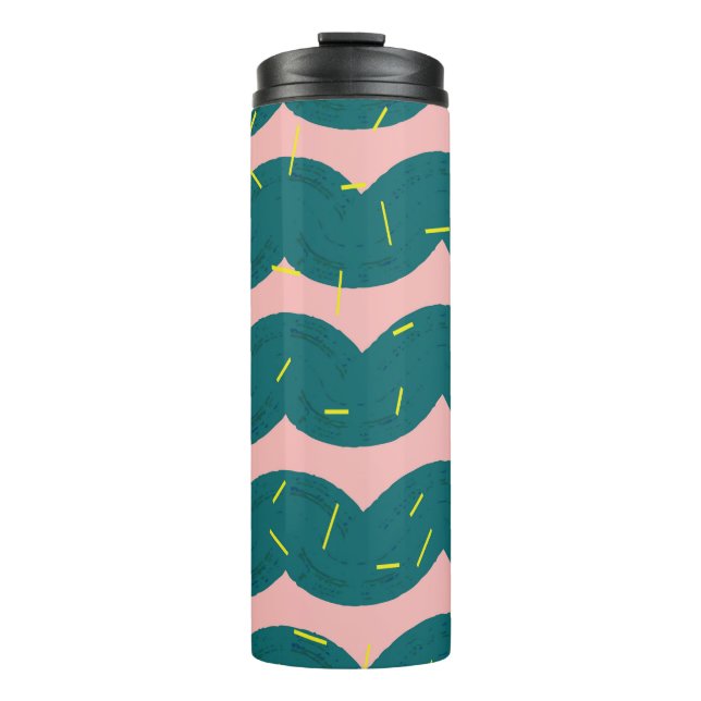 Termo fondo de patrón de cactus lindo ondulado (Anverso)