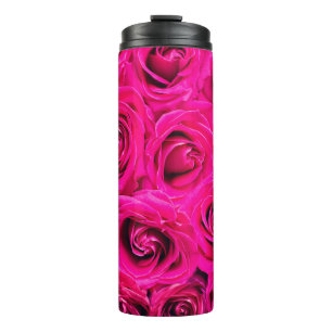 Termo Fondo de rosas de flores rosadas