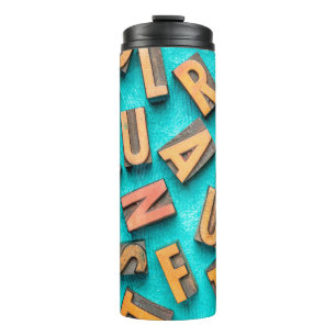 Termo fondo de sobrecarga de letras aleatorias - letra v