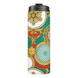Termo Fondo decorativo con un elegante esqu dorado