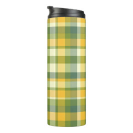 Termo Fondo del patrón amarillo y verde plasmado