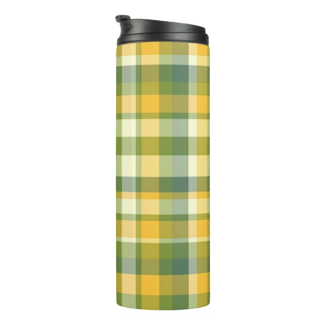 Termo Fondo del patrón amarillo y verde plasmado (Rotado hacia la derecha)