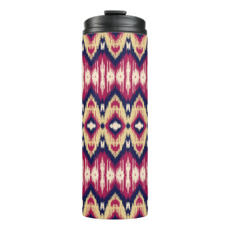 Termo Fondo del patrón de patrón de quevron de ikat azul