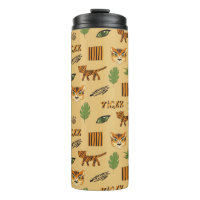 Fondo estilizado con tigre personalizado. Bright c