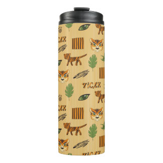 Termo Fondo estilizado con tigre personalizado. Bright c