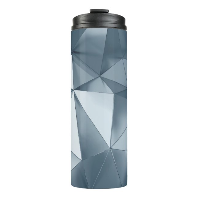 Termo Fondo metalizado geométrico tridimensional (Anverso)