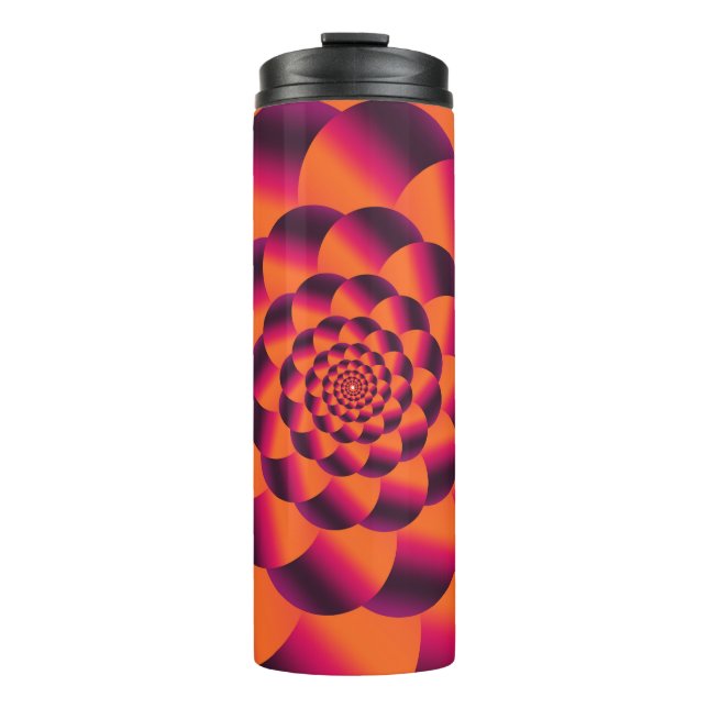 Termo Fondo psicodélico multicolor, vorágine funky  (Anverso)