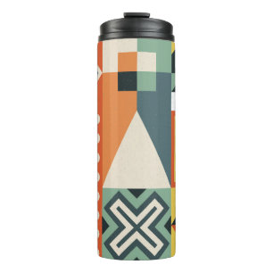 Termo Fondo recolectado de formas geométricas en un si