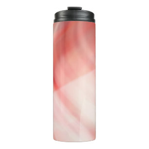 Termo fondo rojo y rosa abstracto con anillos blancos 