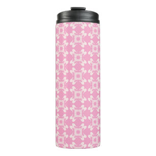 Termo Fondo rosa, diseño moderno y sin costuras. Vintage