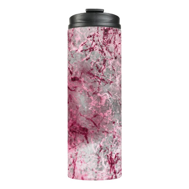 Termo fondo rosado, deco, patrón, abstracto, envejecido, (Anverso)