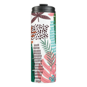 Termo Fondo tropical sin foco con Monstera