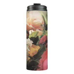 Termo fondo vibrante del vintage floral del arte con
